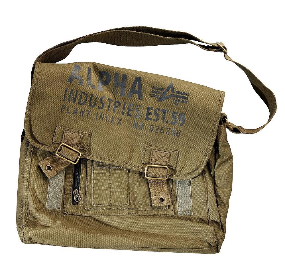 Canvas Courier Bag Alpha Ind. Olive Green