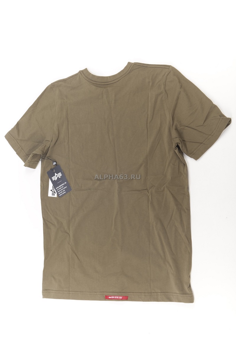  "Small Logo Pocket Tee" olive