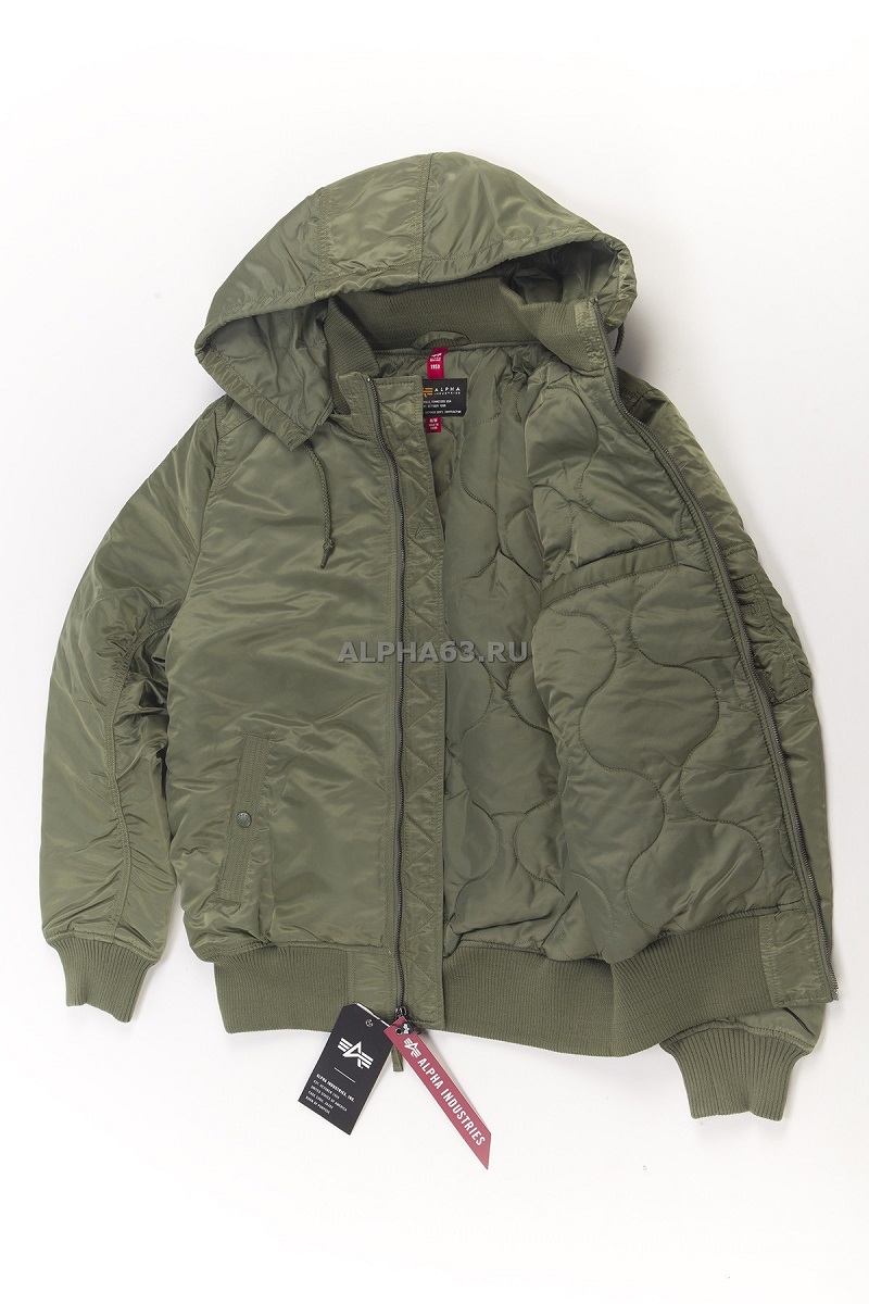   MA-1 Hooded Rib Flight Jacket Sage green