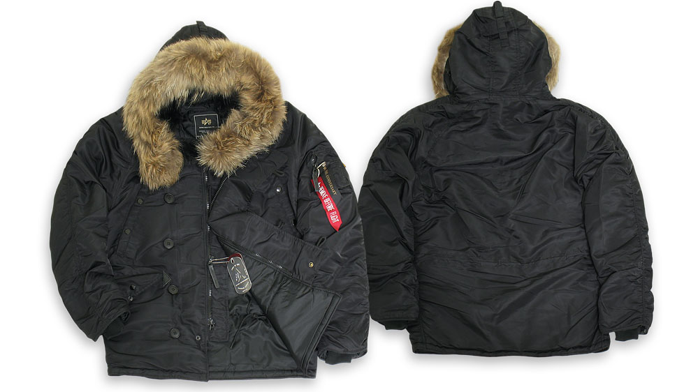  N-3B Parka Black Nat.fur