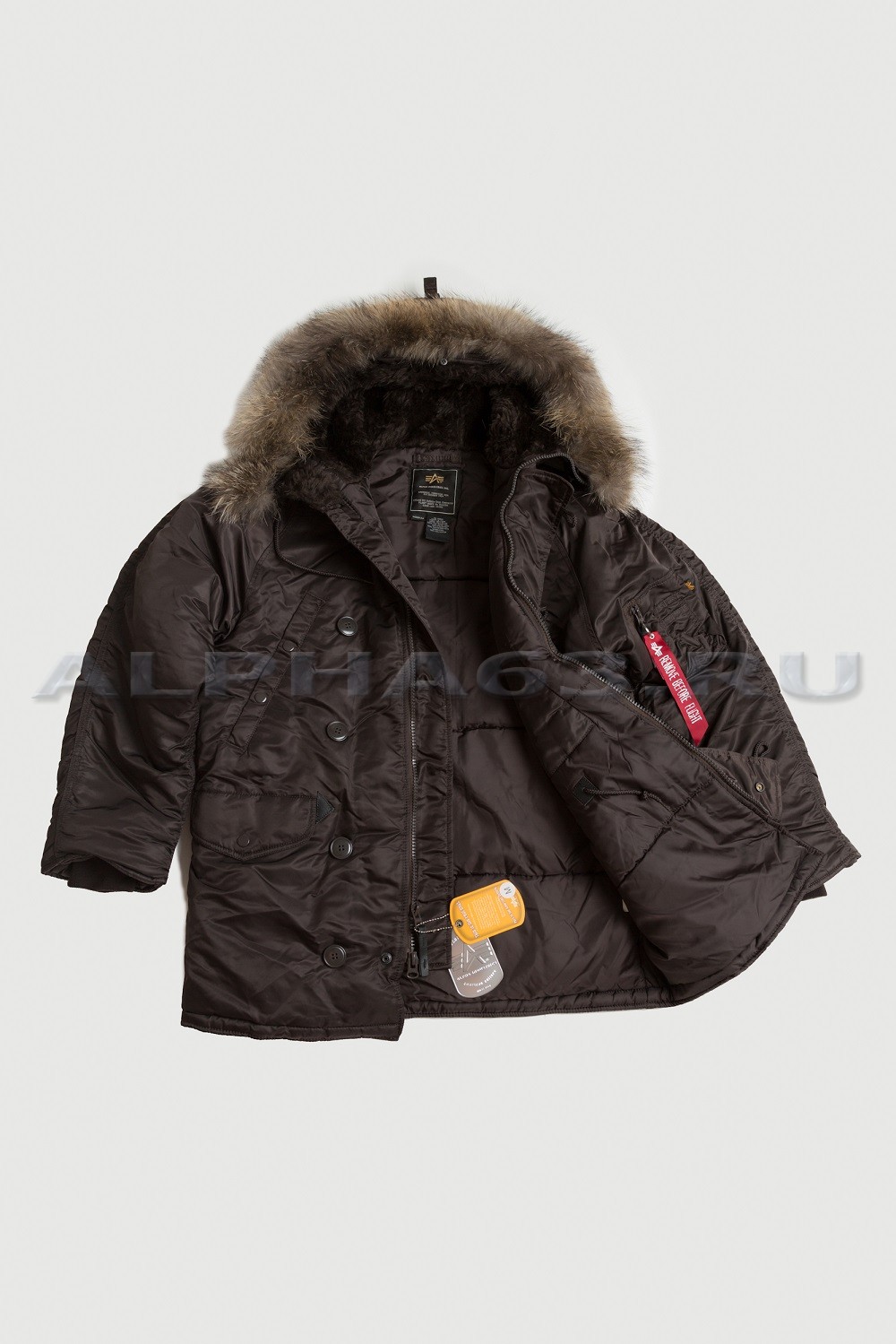  N-3B Parka Deep Brown Nat.fur