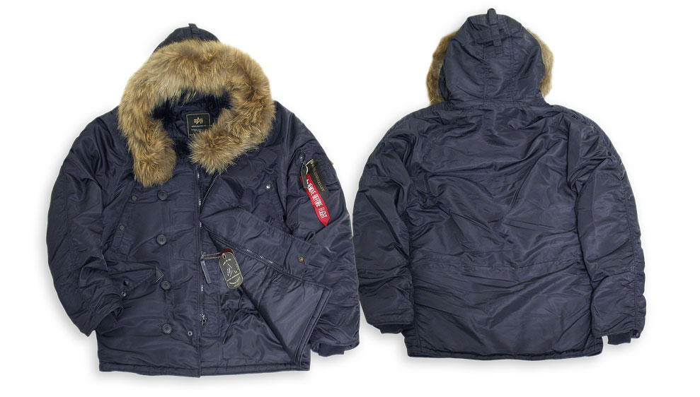  N-3B Parka Rep Blue Nat. fur