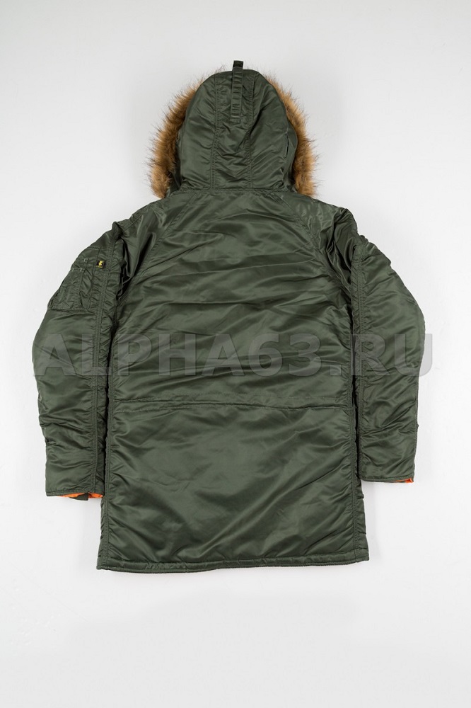  Slim Fit N-3B Parka Sage Green/Orange