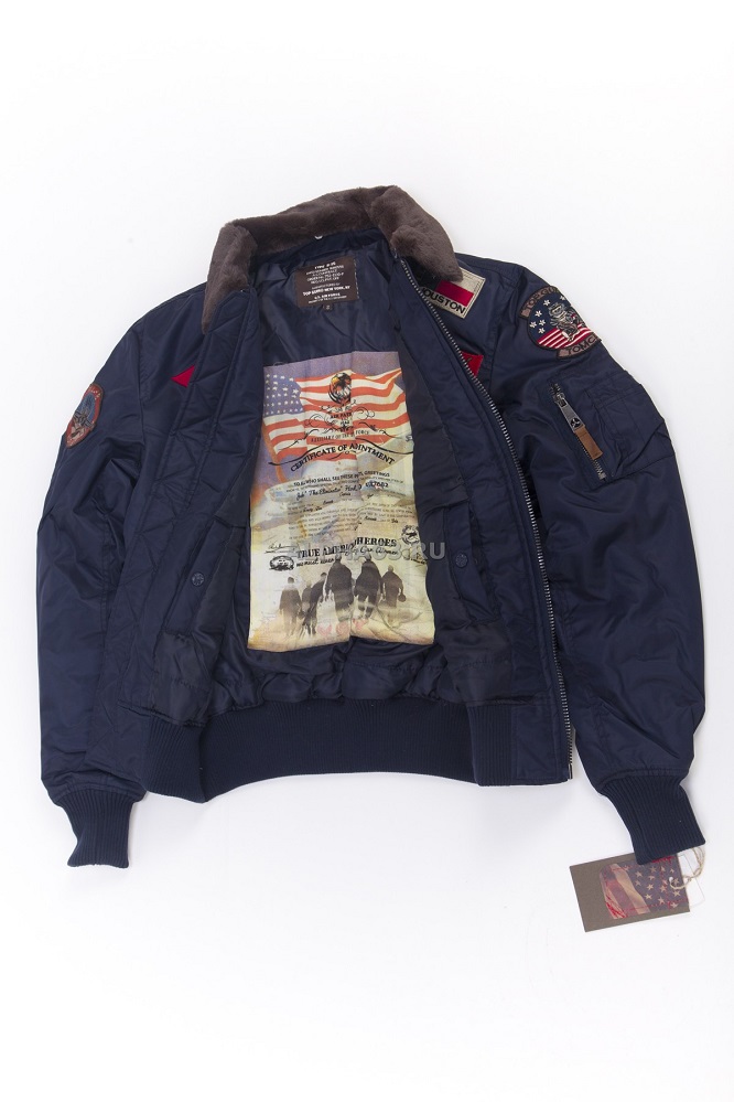  Flight Jacket B-15 With Pathes/Navy