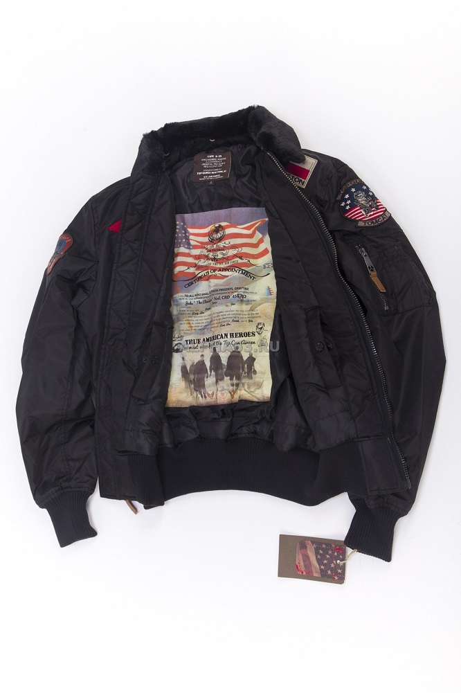  Flight Jacket B-15 With Pathes/Black