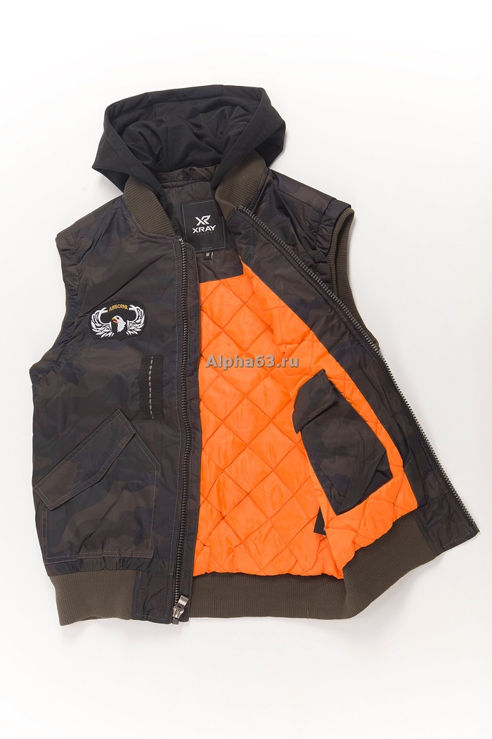   Flight Vest Hooded & Patches Camo