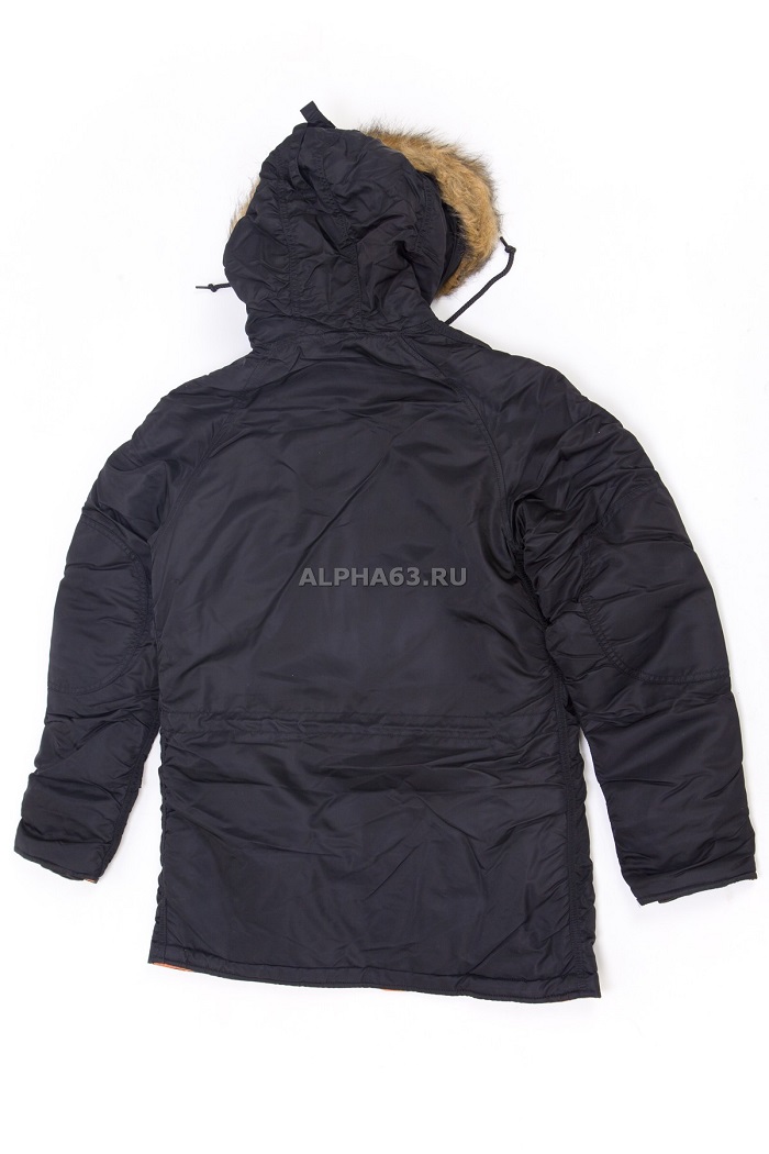   Slim Fit N-3B Parka black\orange