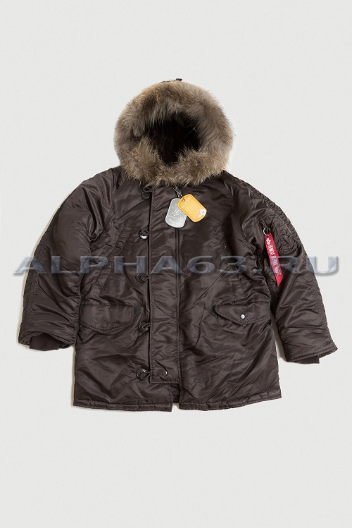  N-3B Parka Deep Brown Nat.fur