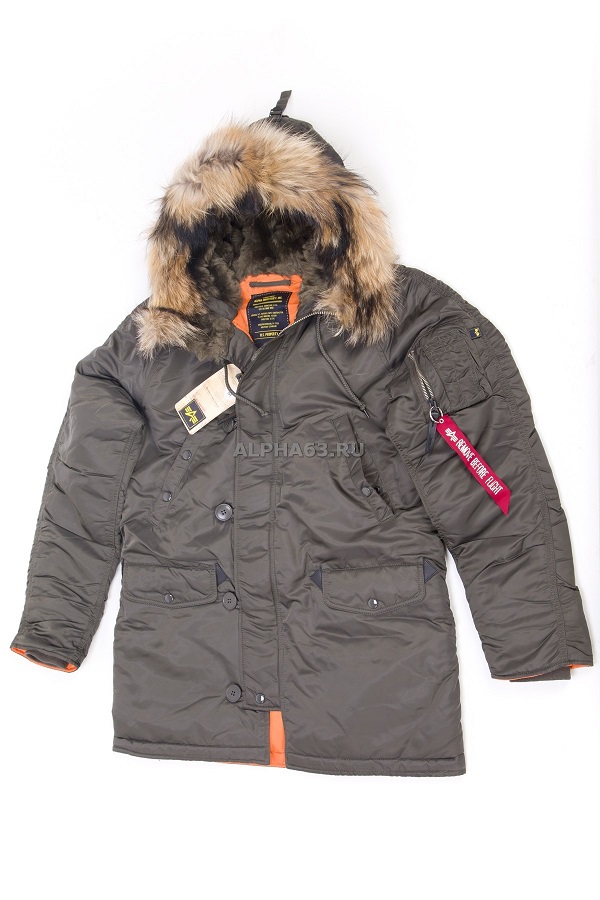   Slim Fit N-3B Replica Gray/Orange Nat. Fur