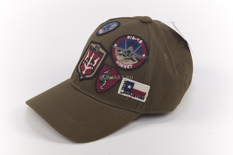  Top Gun Cap With Patches olive