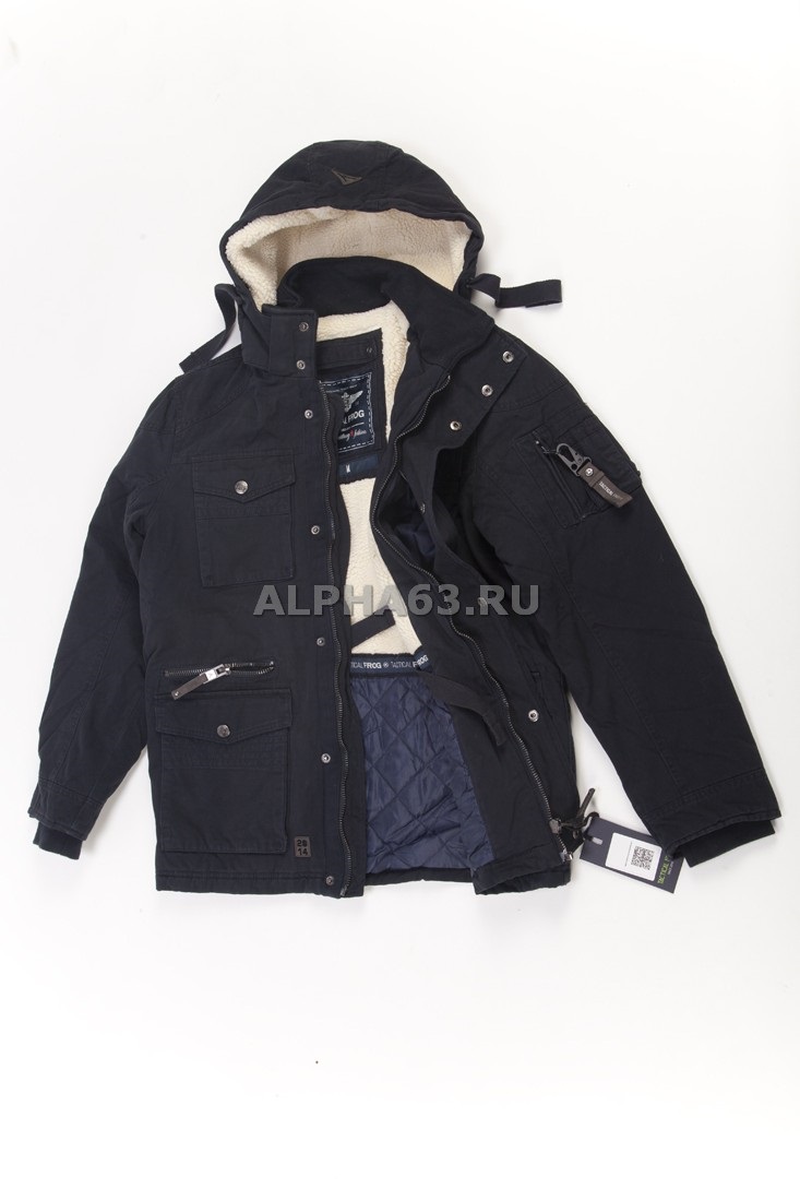   "Cotton lx Hood Jacket 111" dark blue