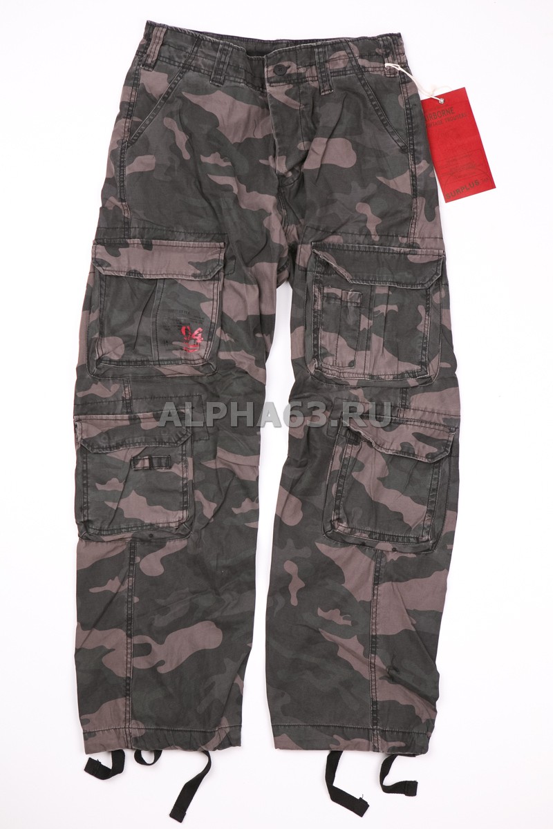  Airborne Vintage Trousers Black Camo