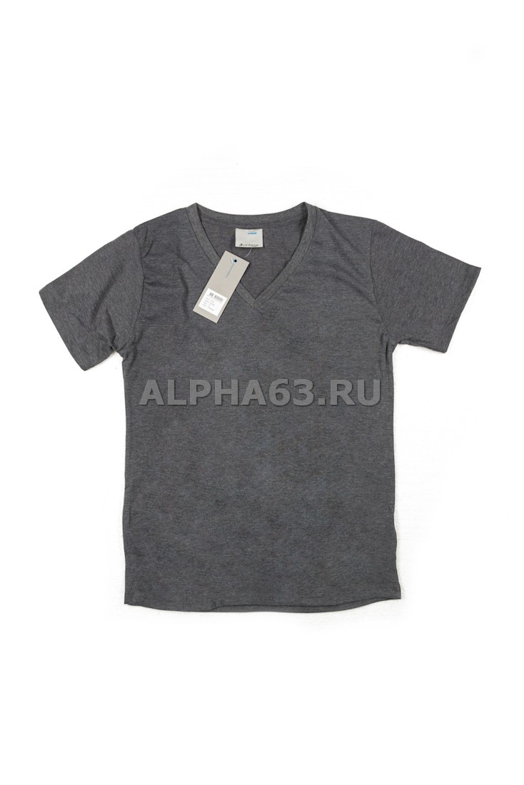  Slim Fit V-Neck "Howdy" Charcoal