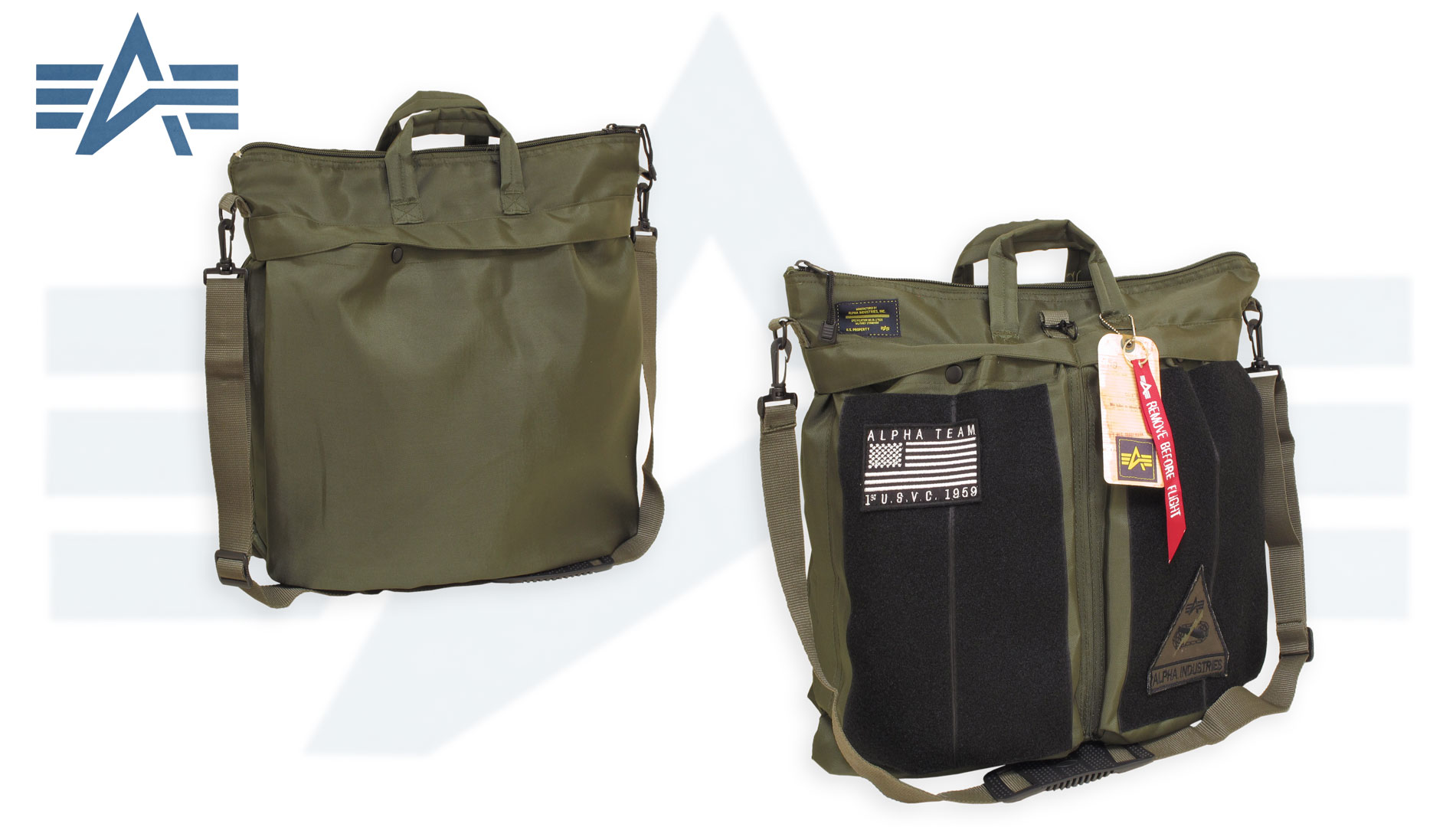  "Brewer Helmet Bag" Olive Alpha Industries