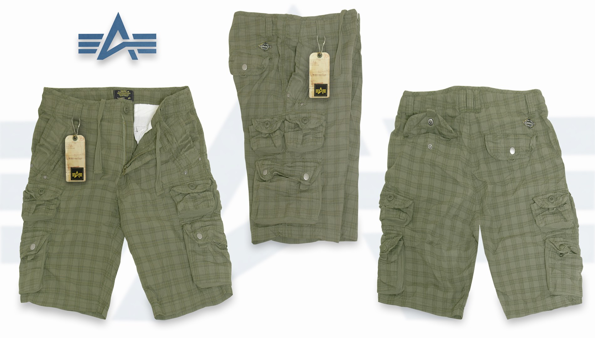  "Decade Short" Olive Poplin