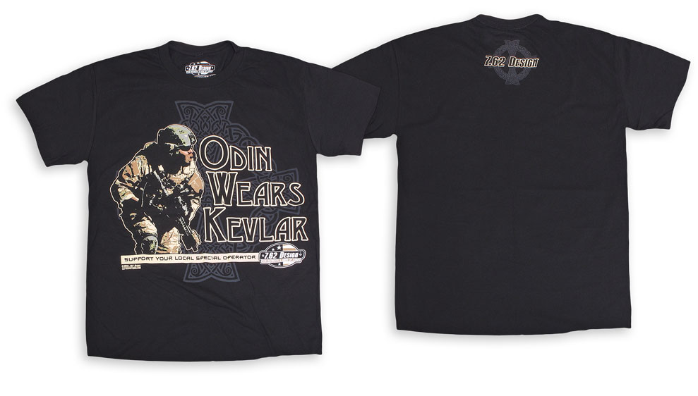  "Odin Wears Kevlar" Black