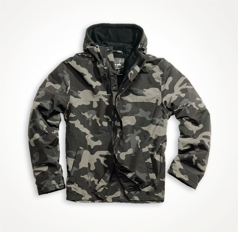  ZIPPER WINDBREAKER Black Camo