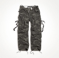 VINTAGE FATIGUES TROUSERS Black Camo