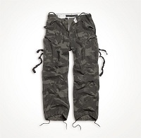 VINTAGE FATIGUES TROUSERS Black Camo