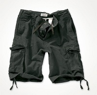 VINTAGE SHORTS WASHED Schwarz