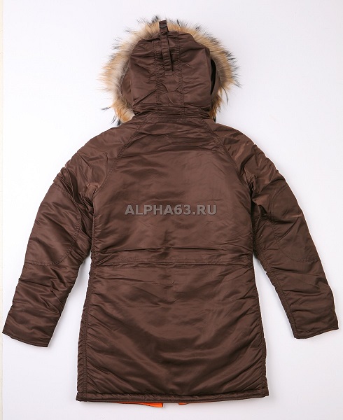   N-3B W Parka Cocoa\Orange Nat.Fur