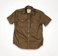  1/2 SURPLUS PLAIN SUMMER SHIRT Brown