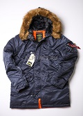   Slim Fit N-3B Parka steel blue\orange