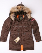   N-3B W Parka Cocoa\Orange Nat.Fur