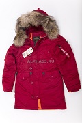   N-3B W Parka Commander Red/ Nat.Fur