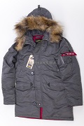   Slim Fit N-3B Gun Metal/Red Nat. Fur