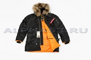   Slim Fit N-3B Black/Orange Nat. Fur