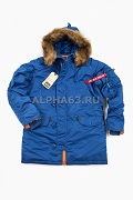  Slim Fit N-3B Parka Pacific Blue\Orange