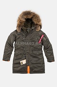   N-3B W Parka Replica Gray\Orange Nat.Fur