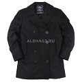  Pea Coat Long Black