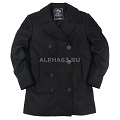  Pea Coat Long Black